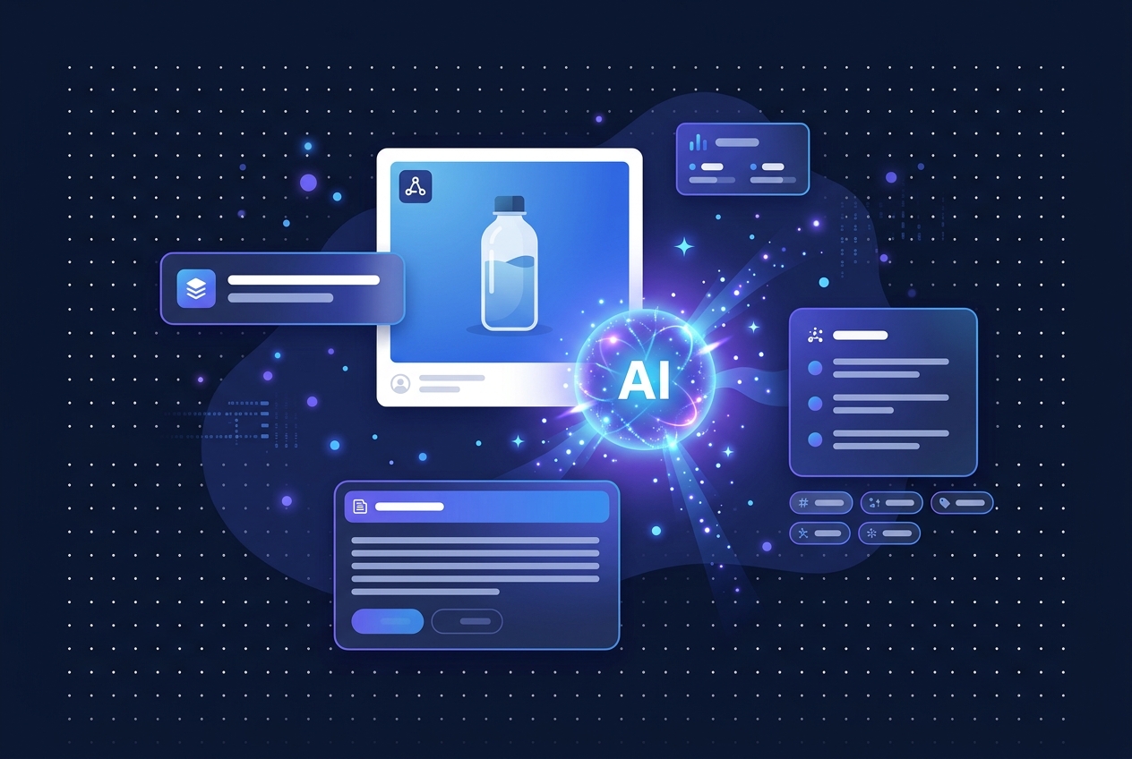 AI listing tools generating a title and description draft